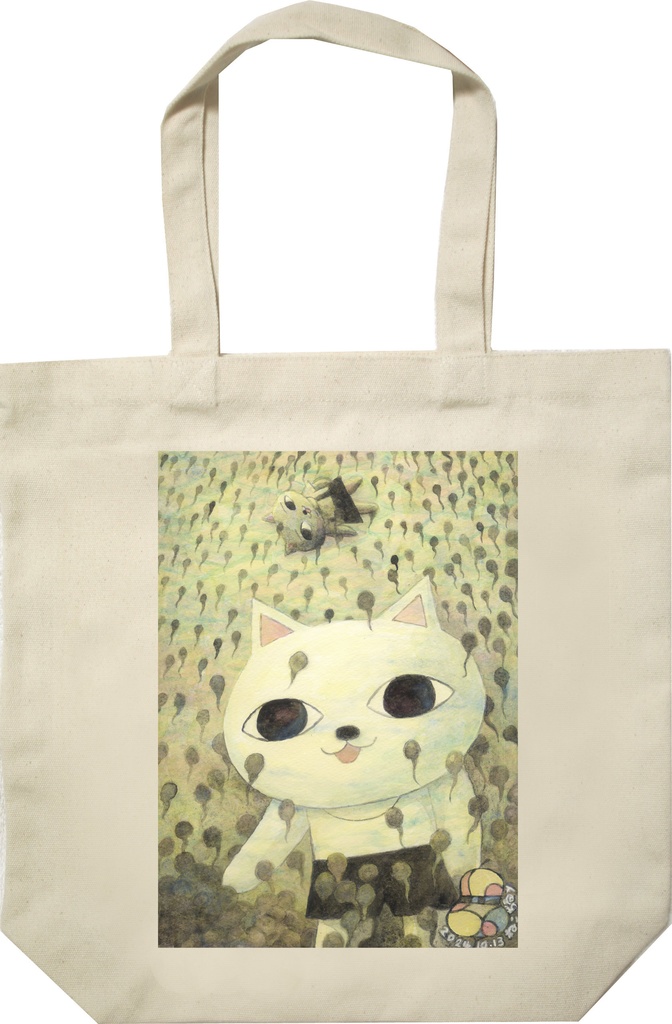 汁ゾンビ展　おたまじゃくしトートバッグM　©️ねこぢるy