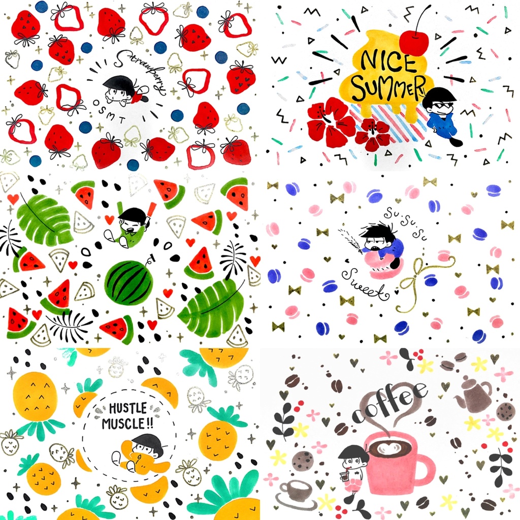 アナログ原画(おやつシリーズ)