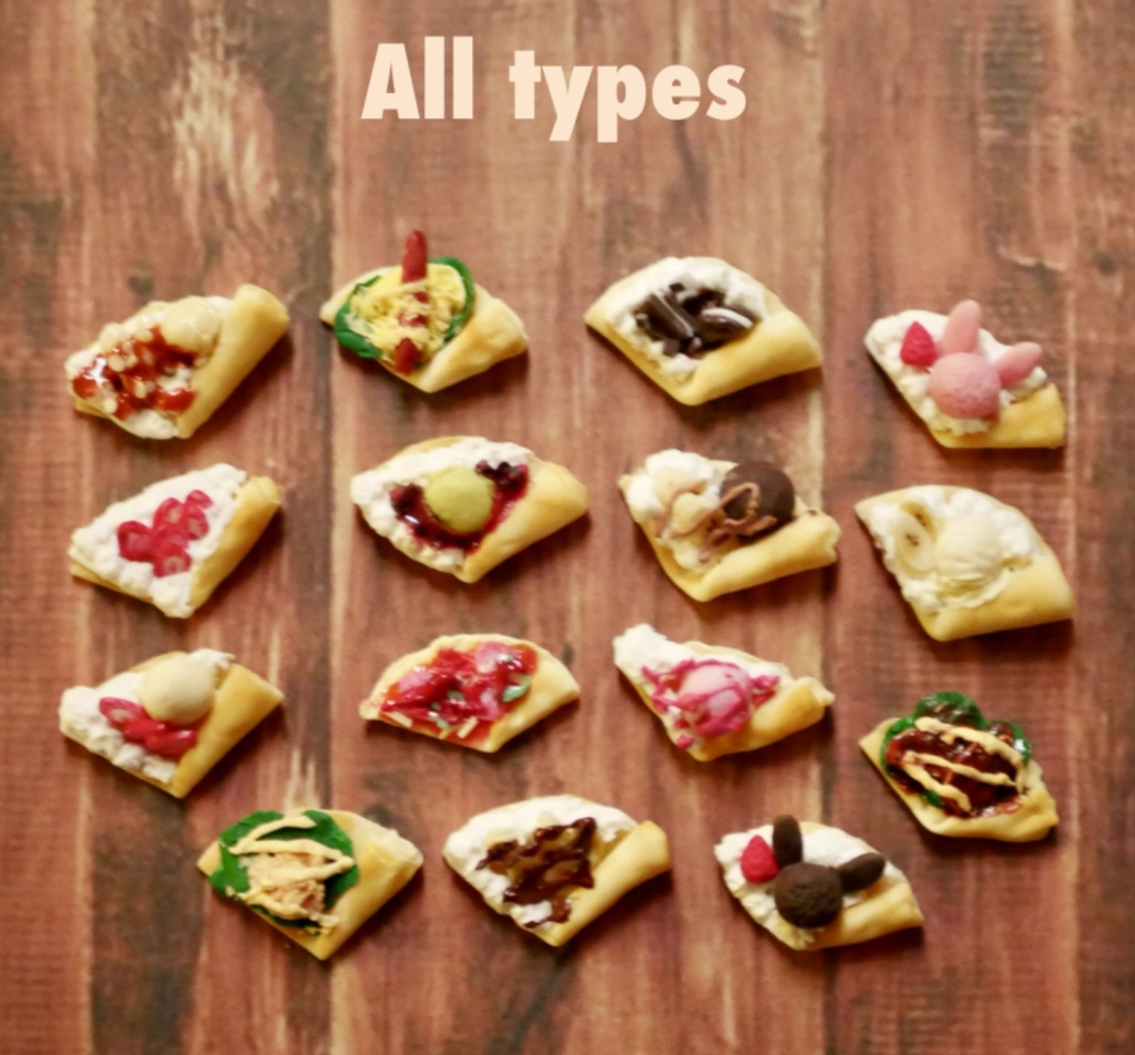 全15種類ミニチュアフードクレープ