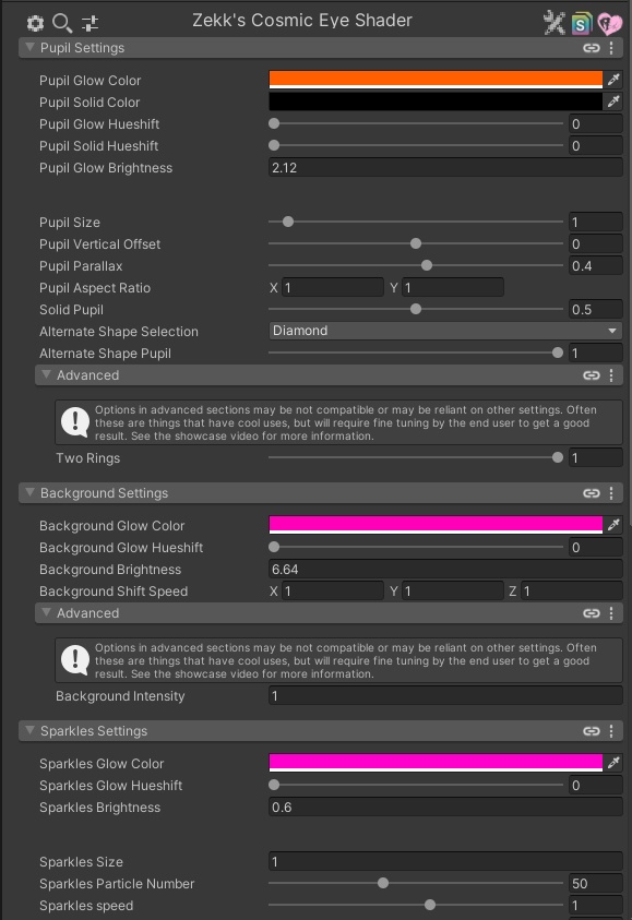 コズミックアイシェーダー Cosmic Eye Shader (VRChat)