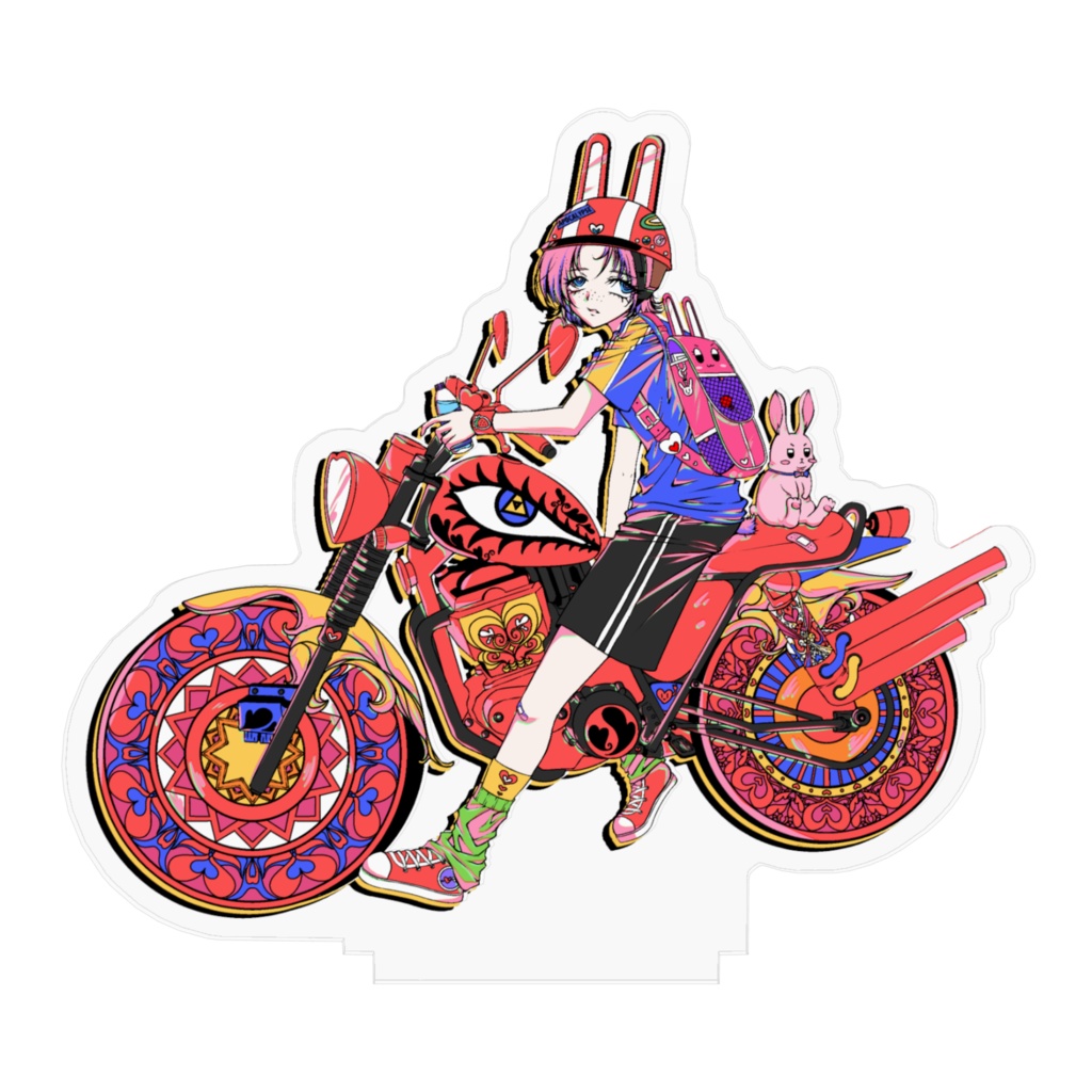 【アクスタ】アメリカンバイクと少年とうさぎ