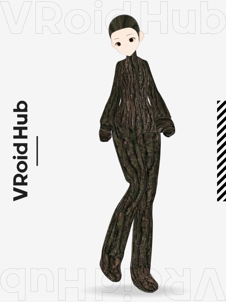 VRoid用木の役用全身タイツ＋ブーツ