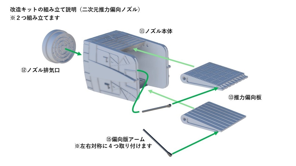 1/72 F-15 S/MTD 改造キット(ハセガワ 1/72 F-15E 凹モールド版用)