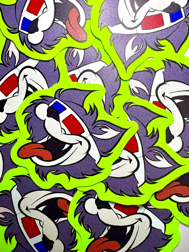 3Dメガネ猫ステッカー