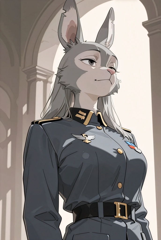『#02 Rabbit Officer - ウサギ士官』素材4枚