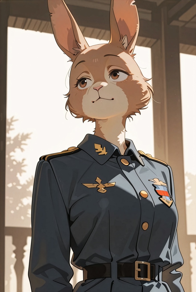 『＃03　Rabbit Officer - ウサギ士官』素材4枚
