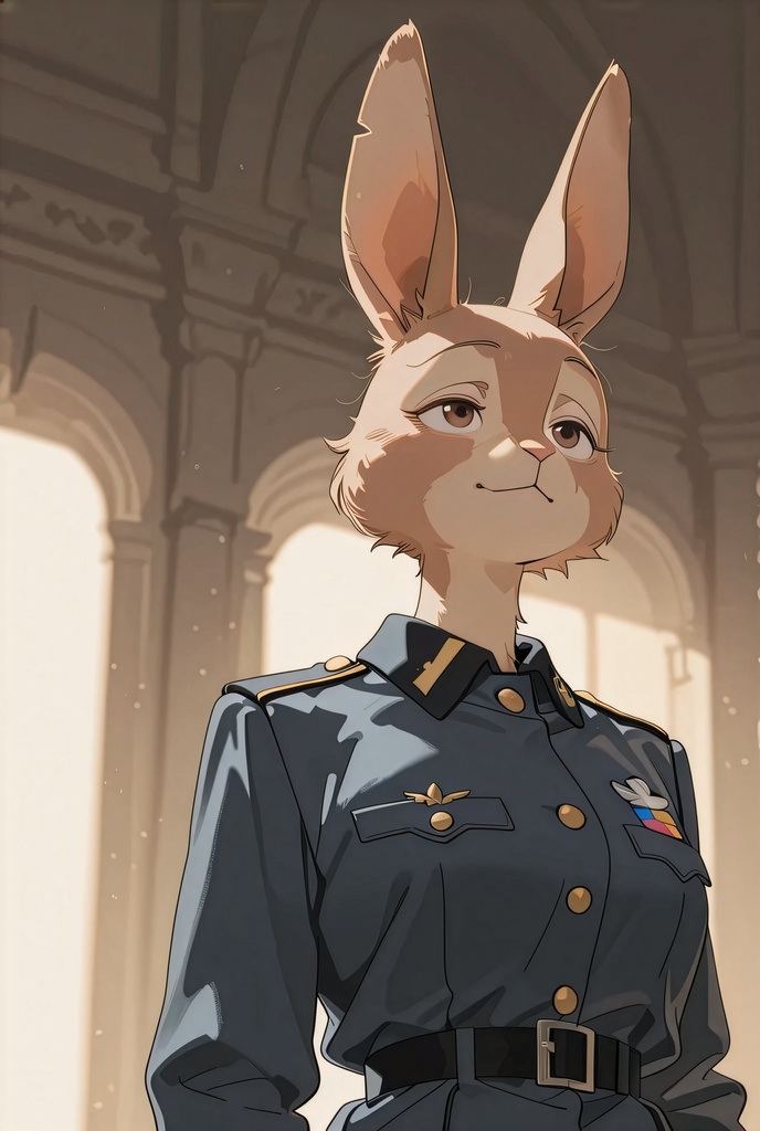 『#03 Rabbit Officer - ウサギ士官』素材4枚