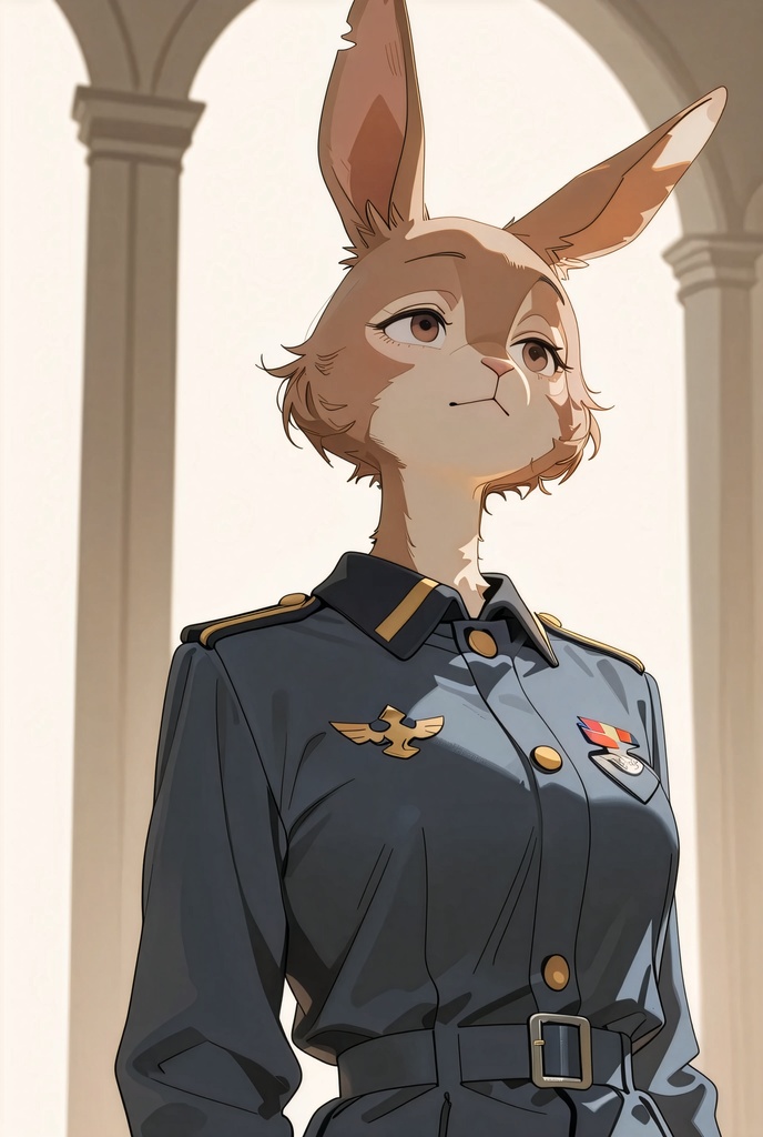 『#03 Rabbit Officer - ウサギ士官』素材4枚