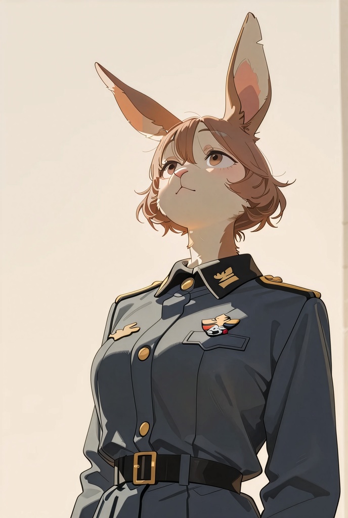 『#04 Rabbit Officer - ウサギ士官』素材4枚