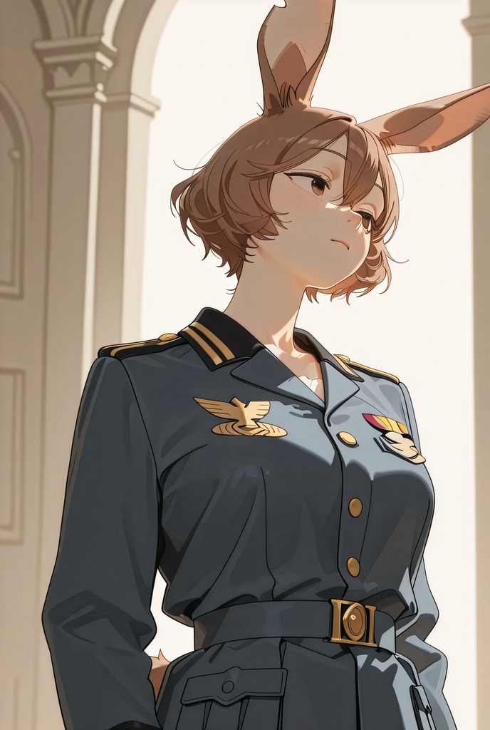 『＃04　Rabbit Officer - ウサギ士官』素材4枚