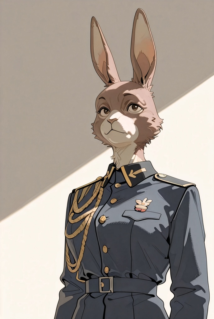 『#05 Rabbit Officer - ウサギ士官』素材4枚