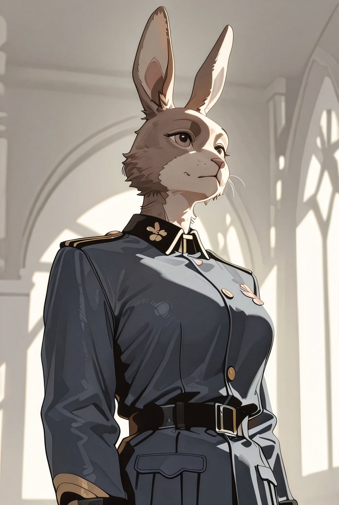 『#05 Rabbit Officer - ウサギ士官』素材4枚