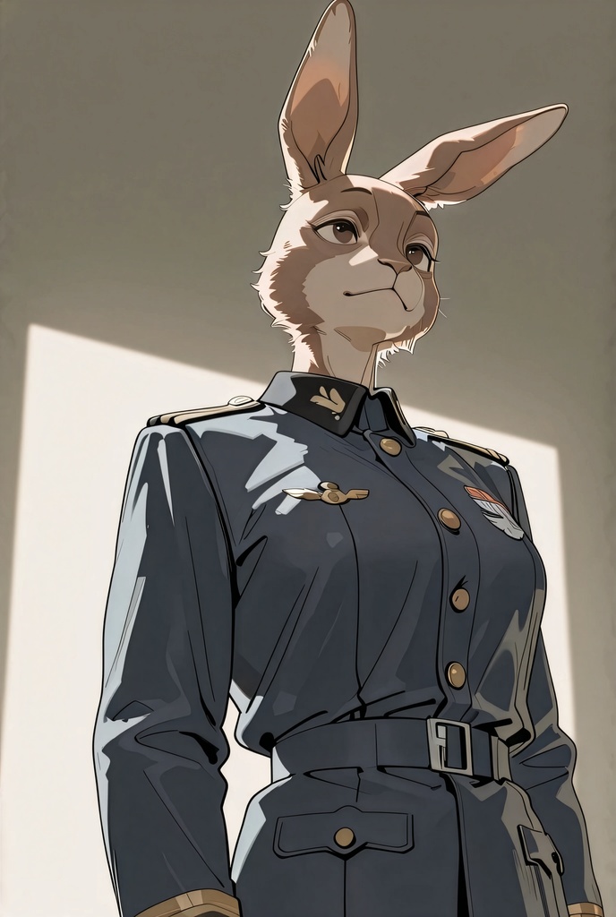 『#05 Rabbit Officer - ウサギ士官』素材4枚