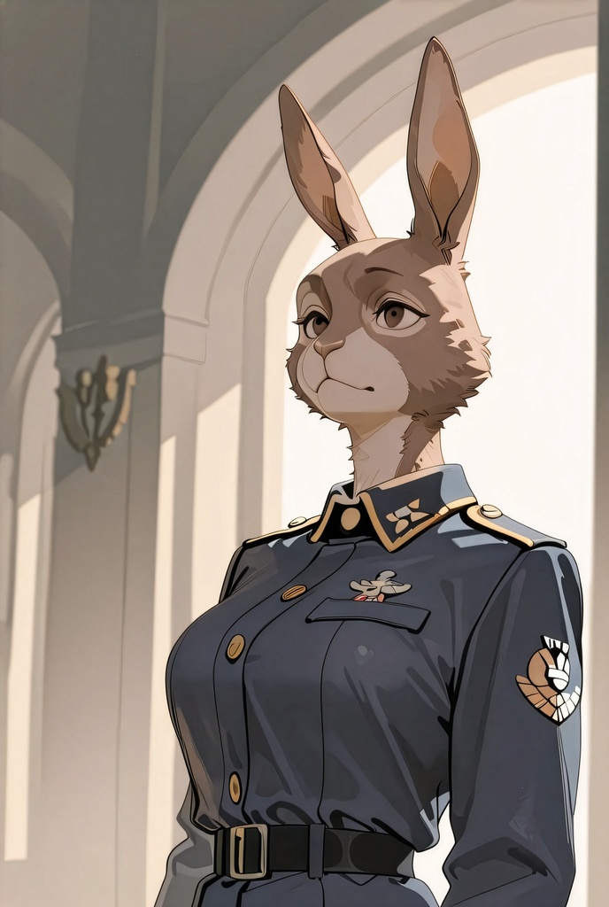 『＃05　Rabbit Officer - ウサギ士官』素材4枚