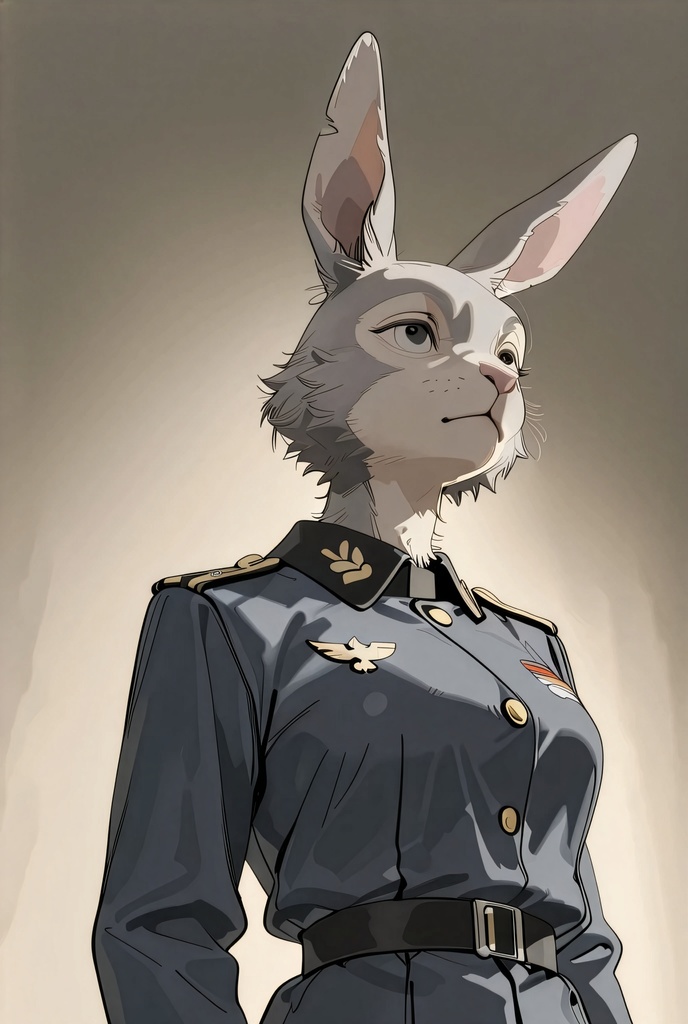 『#06 Rabbit Officer - ウサギ士官』素材4枚