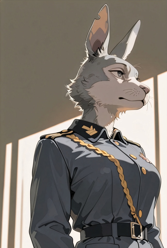 『＃06　Rabbit Officer - ウサギ士官』素材4枚