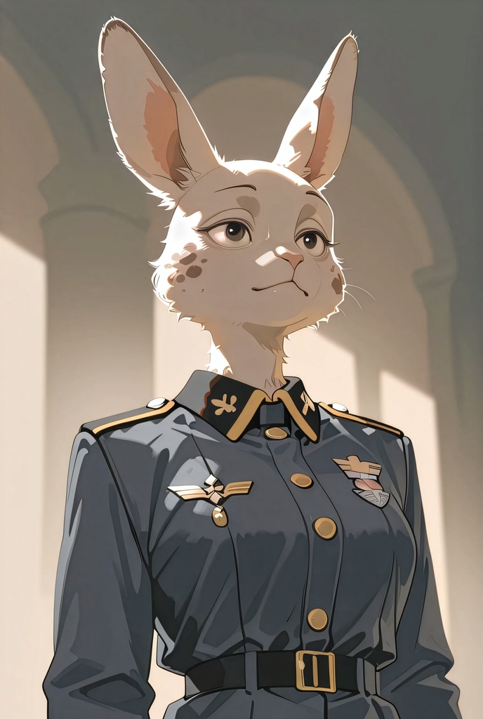 『#07 Rabbit Officer - ウサギ士官』素材4枚