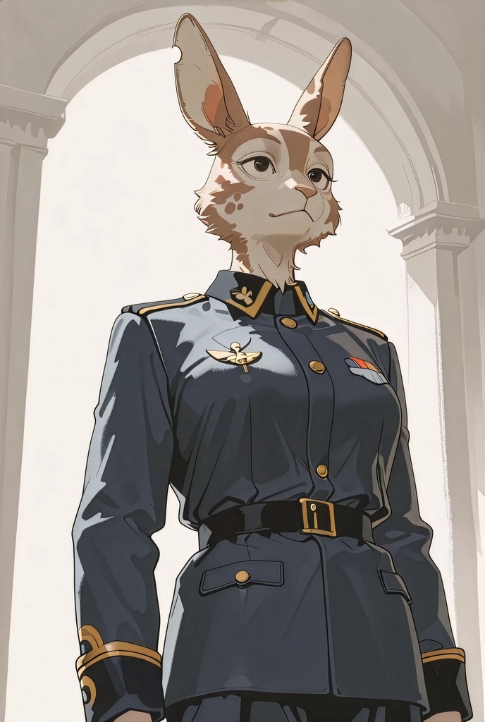『#07 Rabbit Officer - ウサギ士官』素材4枚