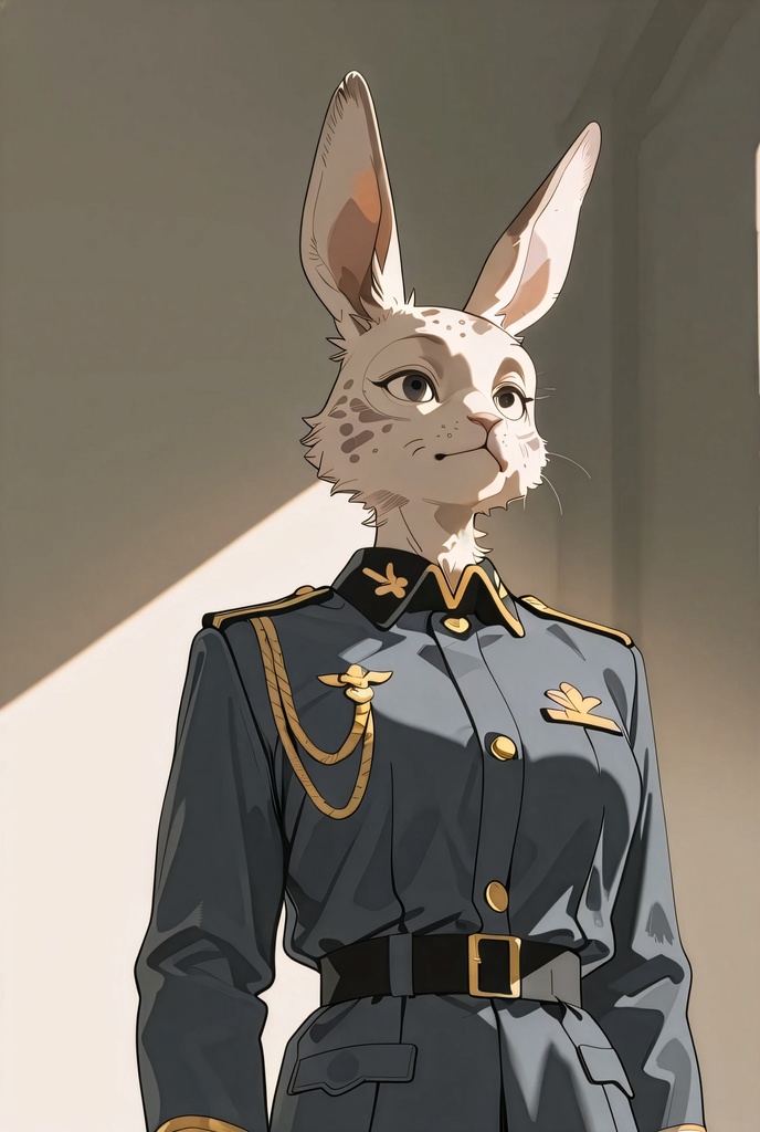 『#07 Rabbit Officer - ウサギ士官』素材4枚