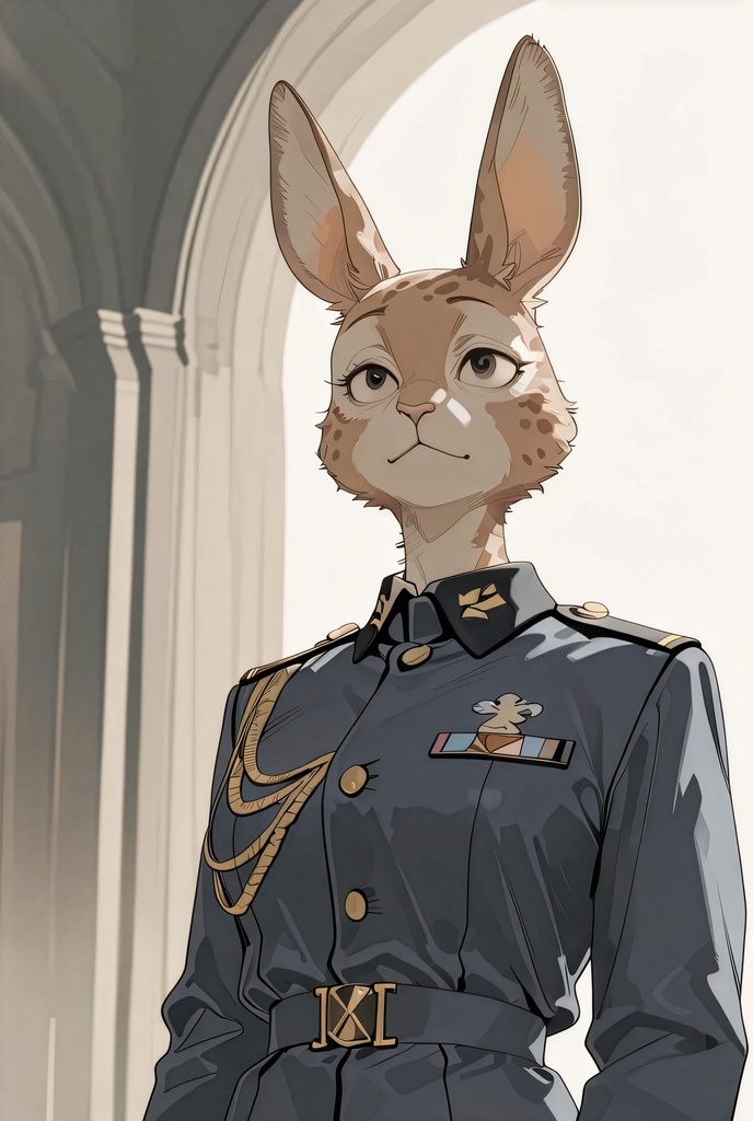 『＃07　Rabbit Officer - ウサギ士官』素材4枚