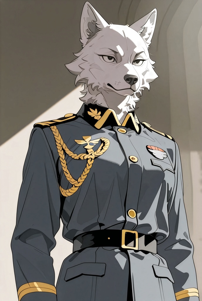 『#08 Wolf Officer - オオカミ士官』素材4枚