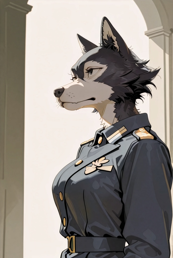 『#09 Wolf Officer - オオカミ士官』素材4枚