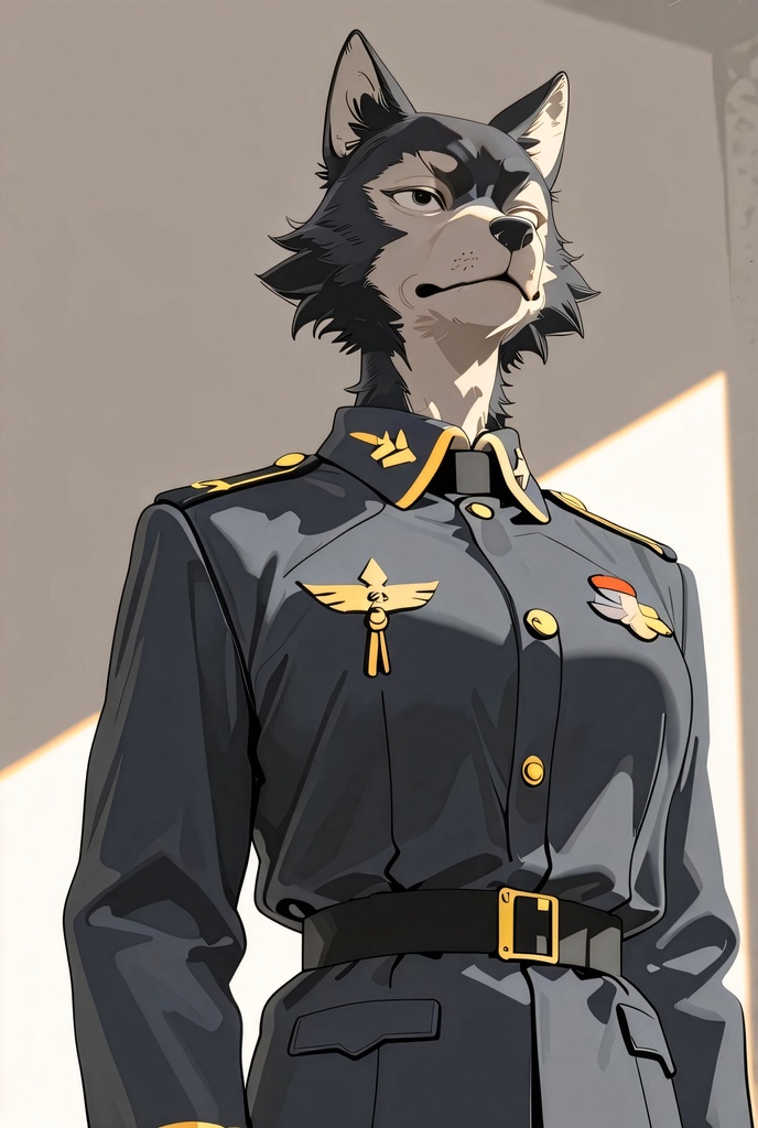 『#09 Wolf Officer - オオカミ士官』素材4枚