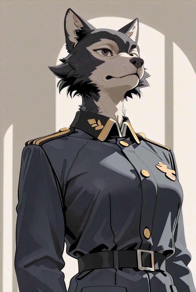 『#09 Wolf Officer - オオカミ士官』素材4枚