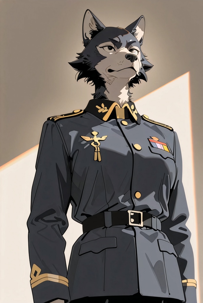 『#09 Wolf Officer - オオカミ士官』素材4枚