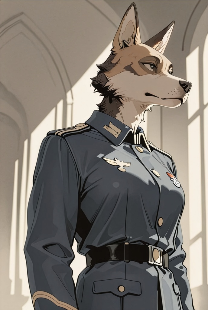 『#13 German shepherd Officer - ジャーマン・シェパード士官』素材4枚