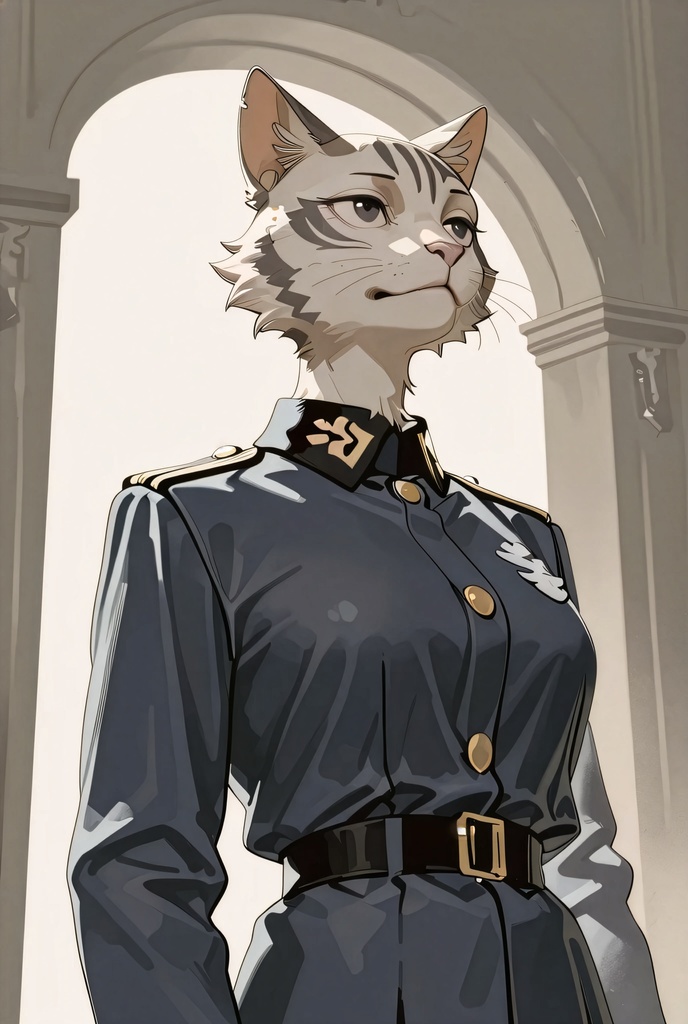 『#14 Cat Officer - ネコ士官』素材4枚