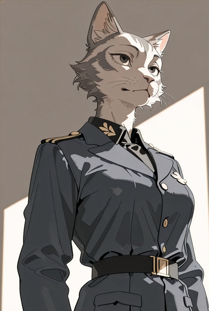 『＃16　Cat Officer - ネコ士官』素材4枚