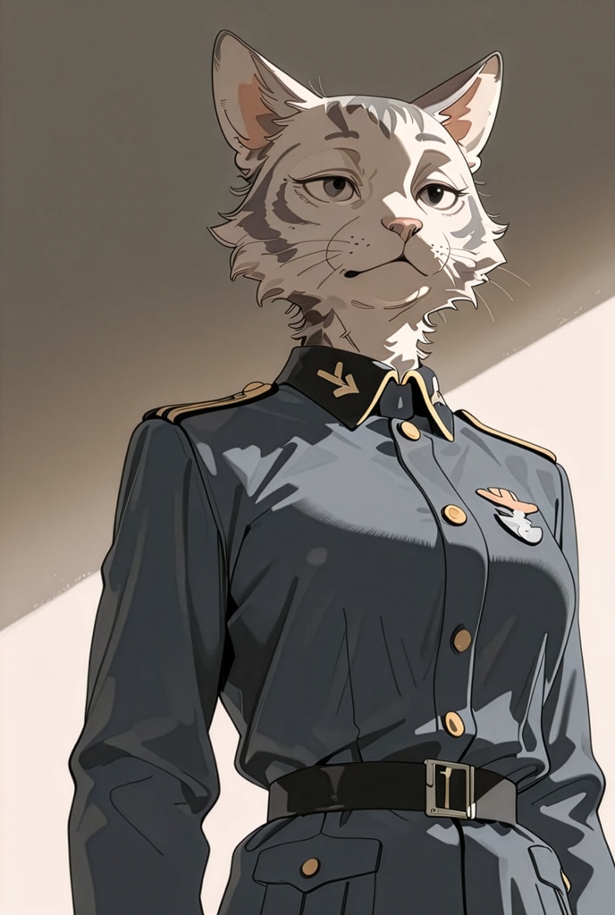 『#16 Cat Officer - ネコ士官』素材4枚