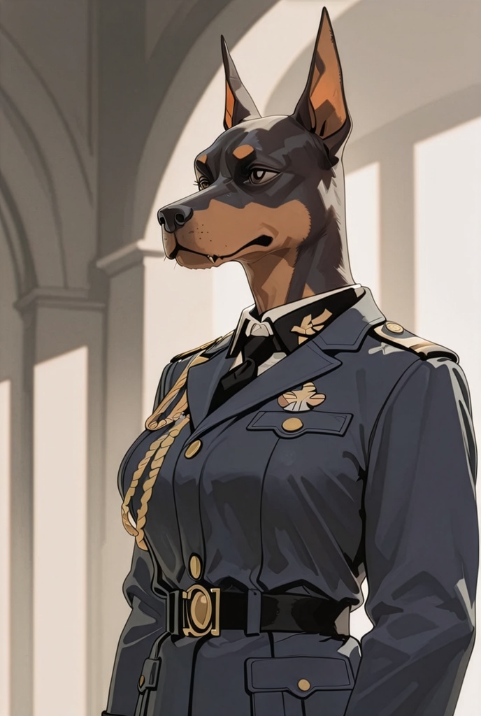 『#17 Dobermann Officer - ドーベルマン士官』素材4枚