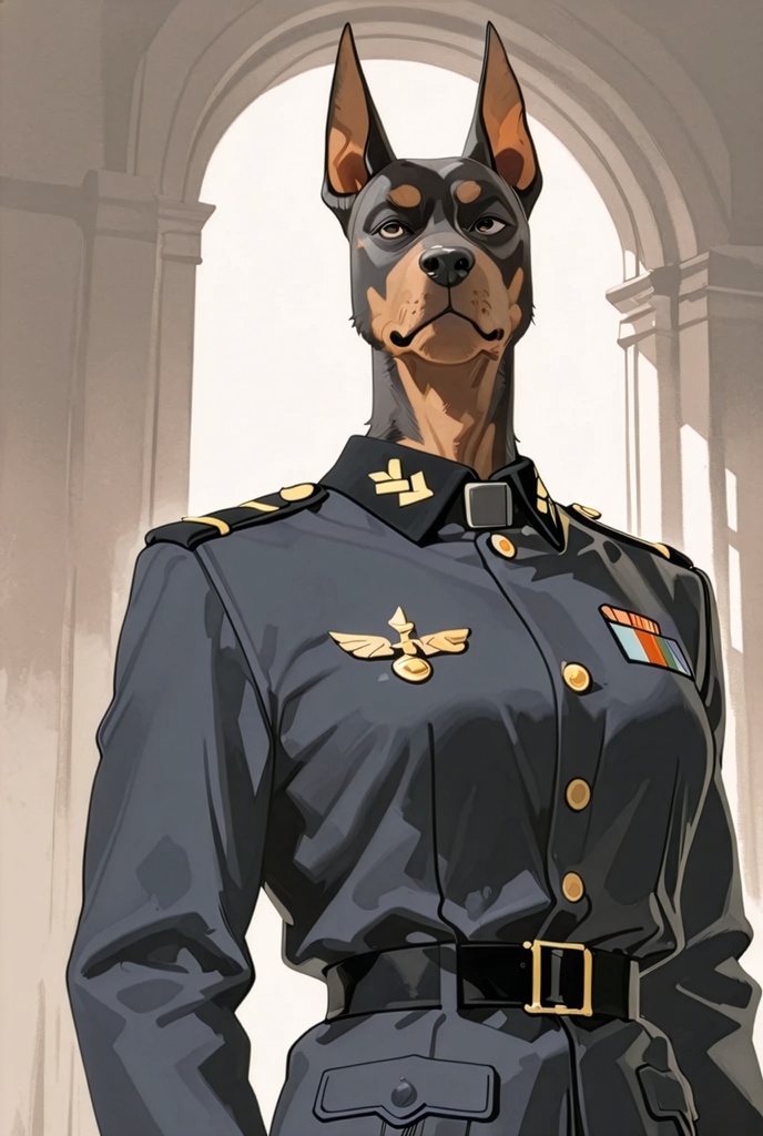 『#17 Dobermann Officer - ドーベルマン士官』素材4枚