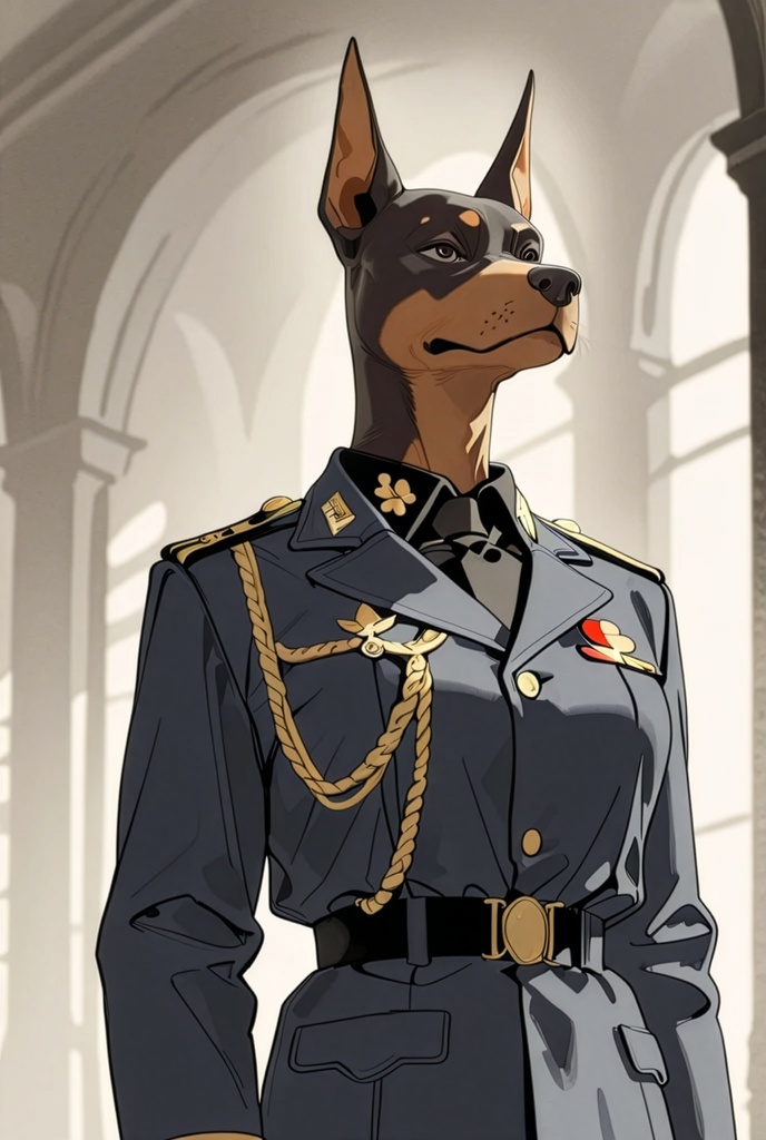 『#17 Dobermann Officer - ドーベルマン士官』素材4枚