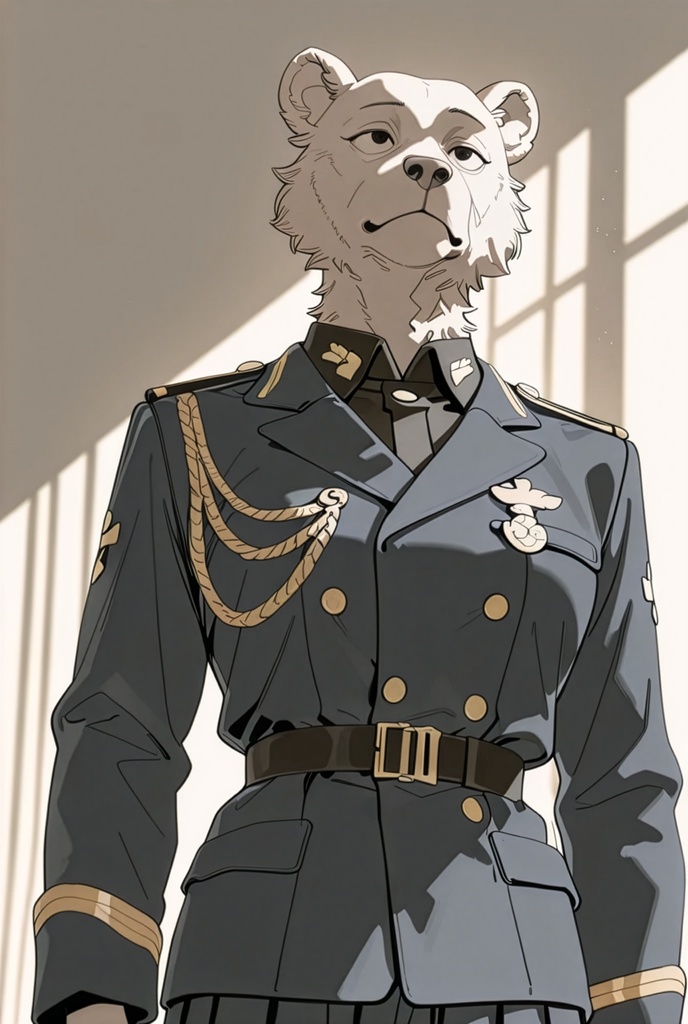 『#18 Bear Officer - クマ士官』素材4枚