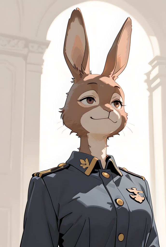 獣人軍人素材集:茶うさぎ士官、紺制服 Beastman Soldier Material Collection:Brown Rabbit Officer, Navy Uniform