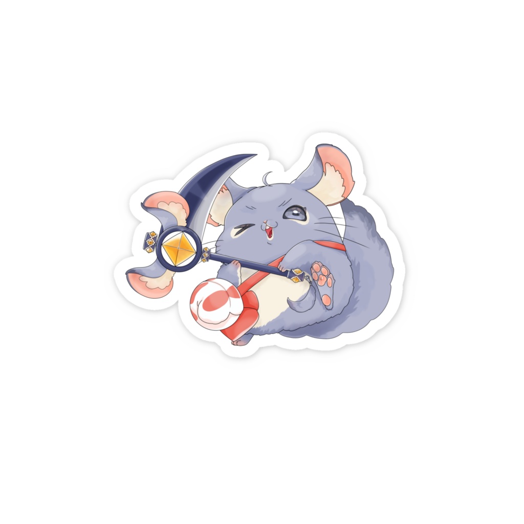 チンチラのんたまの狩り取られ待ちステッカー