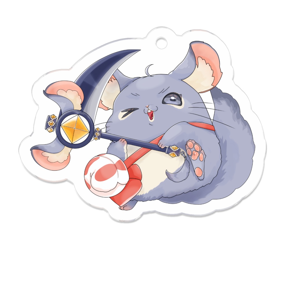 チンチラのんたまのどっこいしょぉおお削ぎ落としぃいいキーホルダー