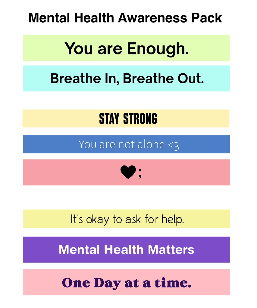 Mental Health Wrist Band Pack