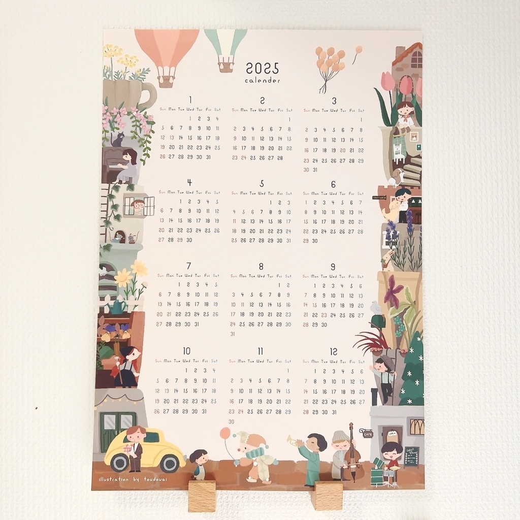 2025年A4カレンダー