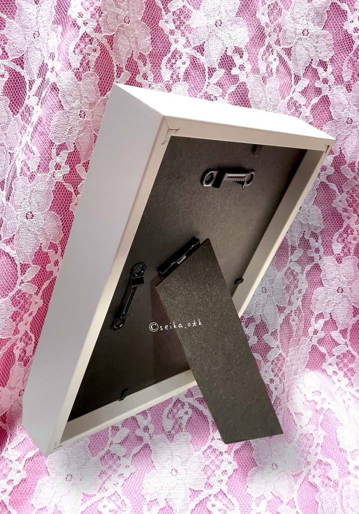 フラワームーン うさぎちゃんのプレゼント インテリア シーグラスアート 置物  青色