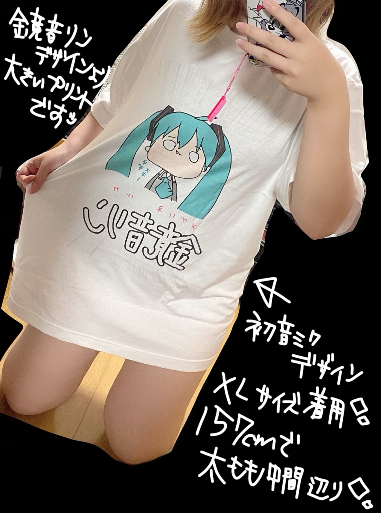 初音ミク 頭の悪いTシャツ