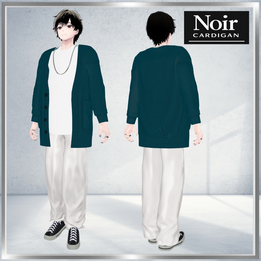 【セール中!】Noir-Cardigan Outfit【複数Avatar対応】