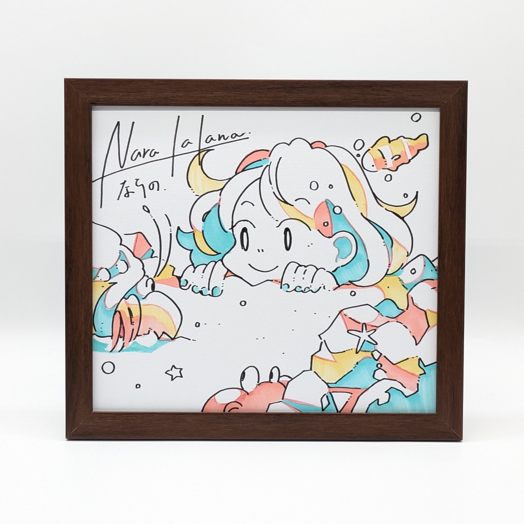 【THE VISUAL ならの作品集 境界の向こう側】 描き下ろし原画色紙 A（額付き）