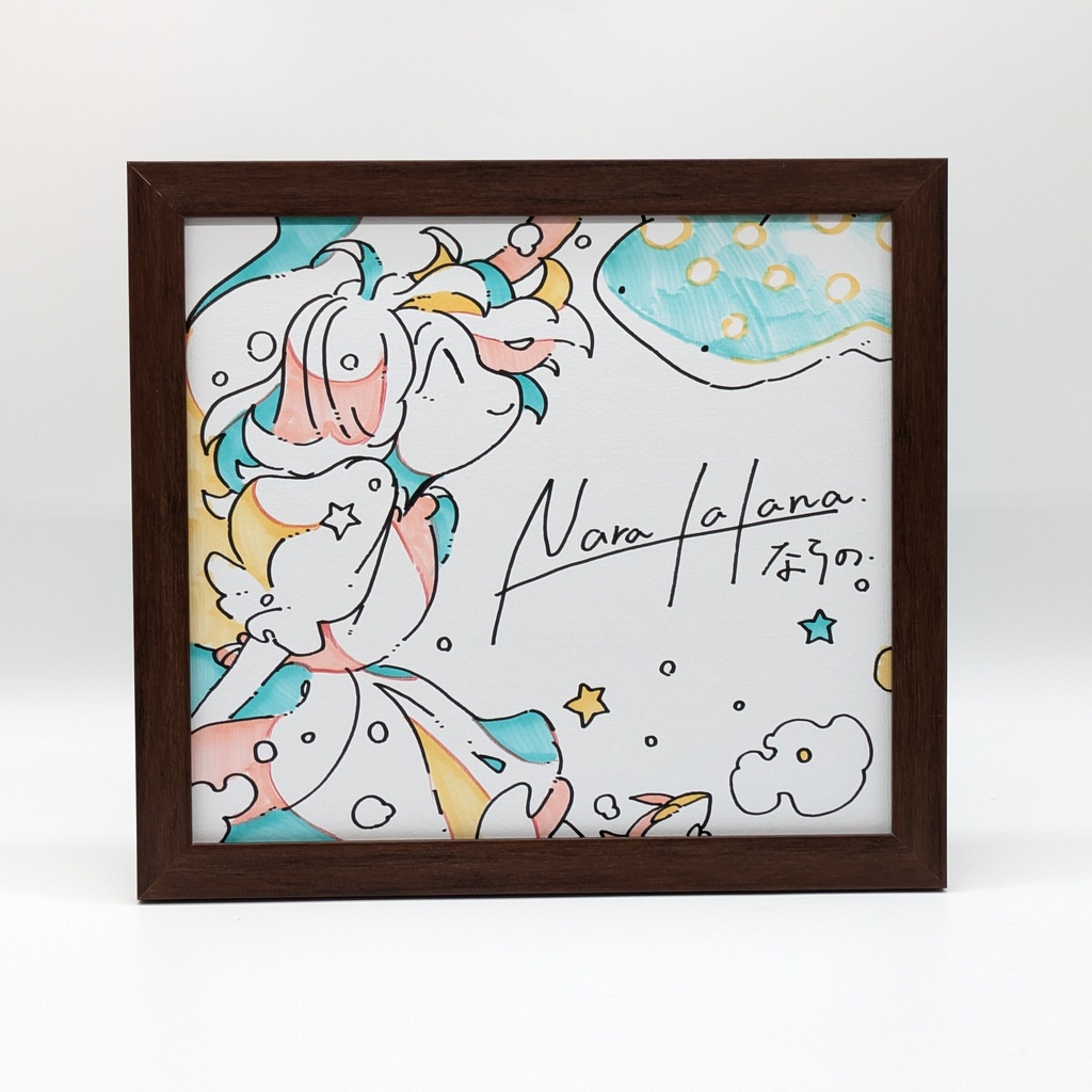 【THE VISUAL ならの作品集 境界の向こう側】 描き下ろし原画色紙 D（額付き）