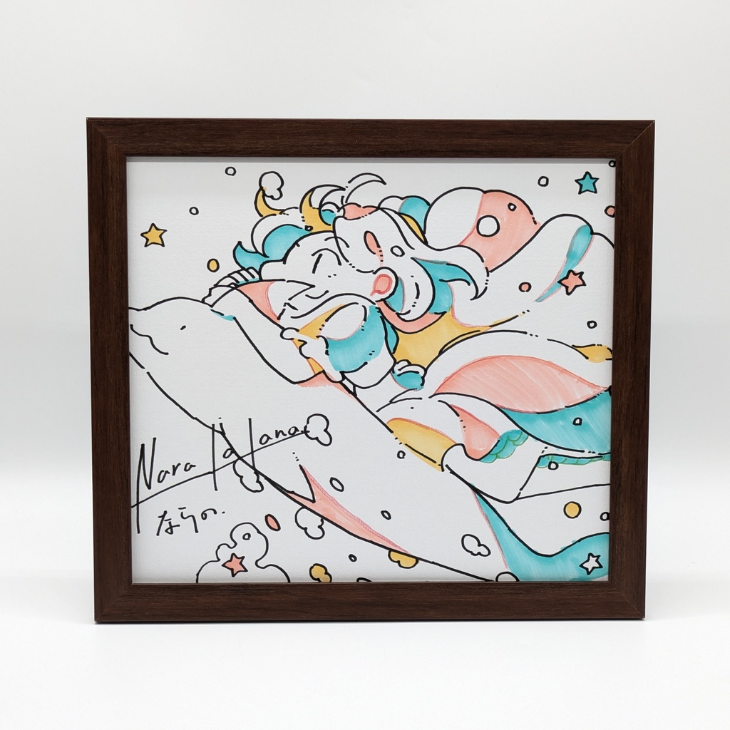 【THE VISUAL ならの作品集 境界の向こう側】 描き下ろし原画色紙 E（額付き）