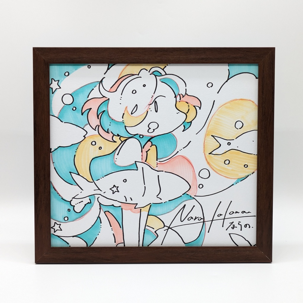 【THE VISUAL ならの作品集 境界の向こう側】 描き下ろし原画色紙 F（額付き）