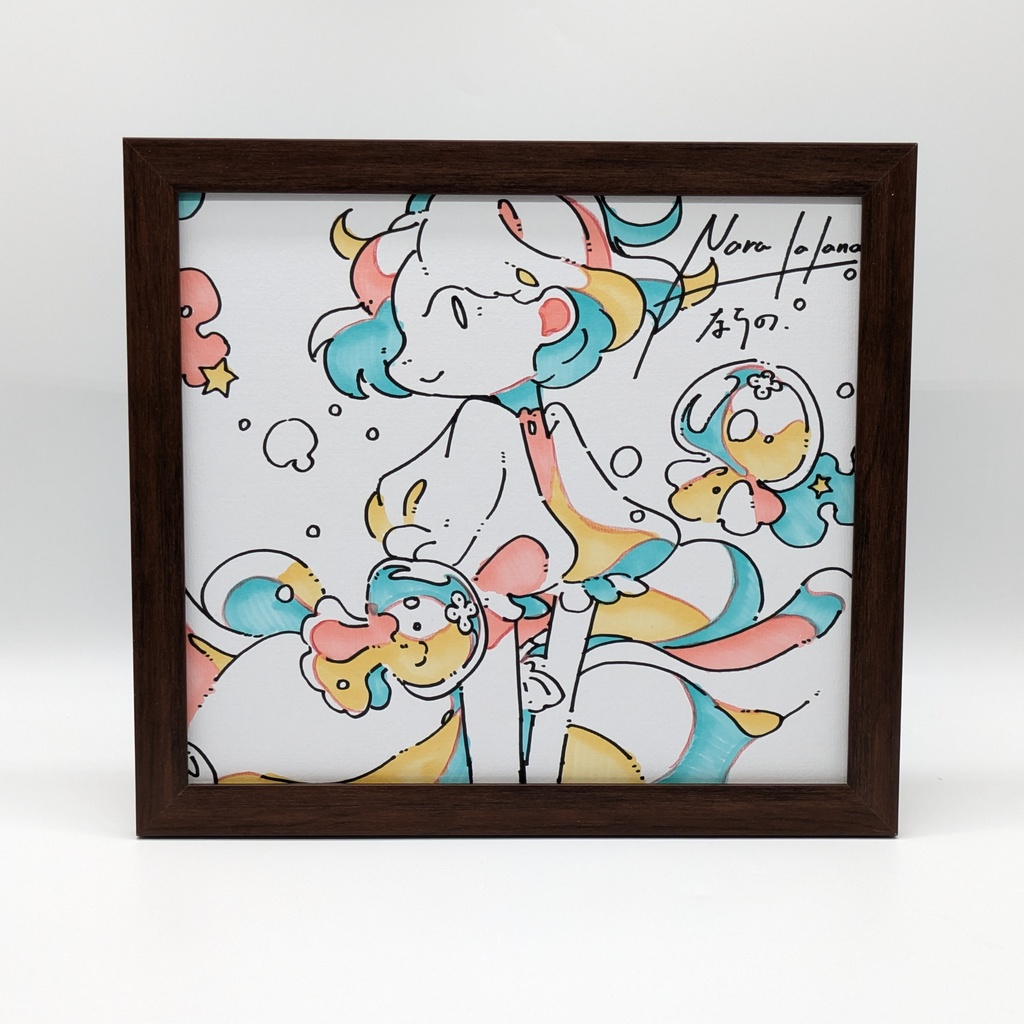 【THE VISUAL ならの作品集 境界の向こう側】 描き下ろし原画色紙 G（額付き）